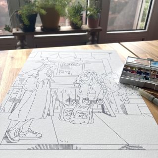 Coloriage XL « Une petite pause ? »