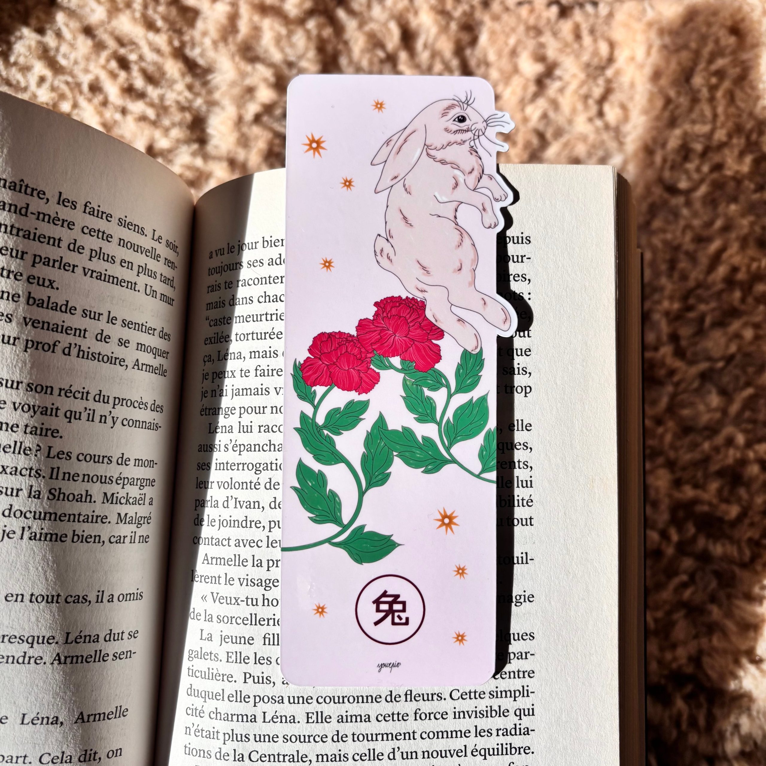 marque page, signe chinois lapin