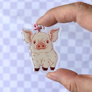 Porte-clés époxy Cochon