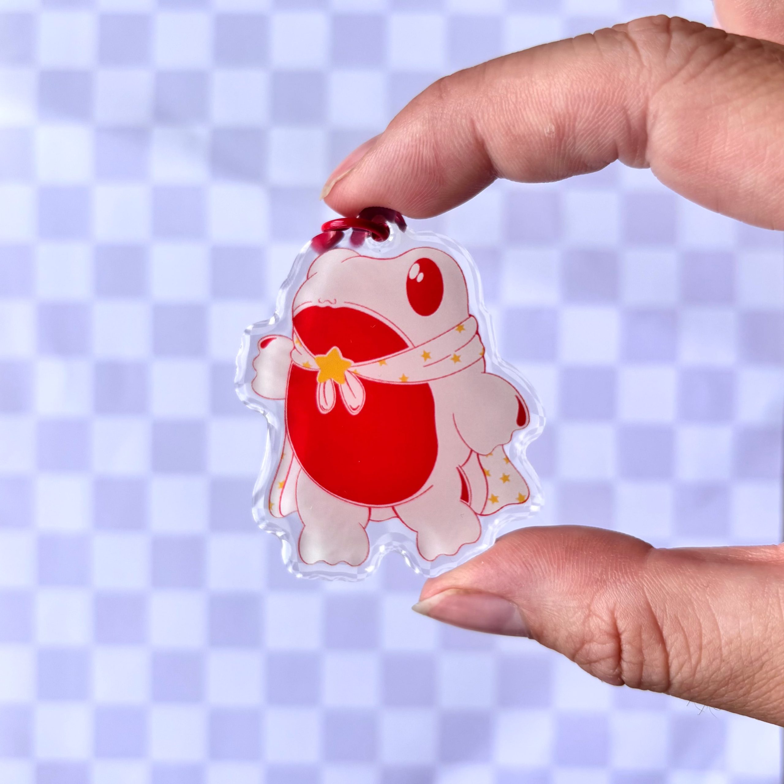 porte clé Guapo, grenouille, rouge, étoile