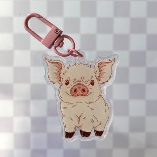 Porte-clés époxy Cochon