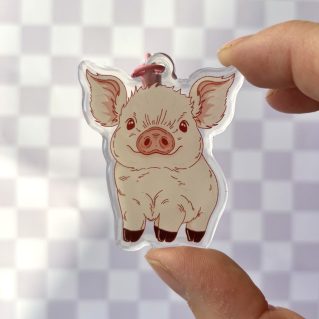 Porte-clés époxy Cochon