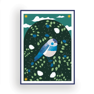 Affiche La Mésange bleue