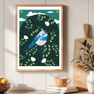 Affiche La Mésange bleue